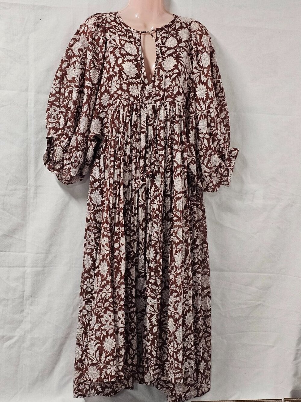 Daughters of Kyra Midi Dress Brown Floral